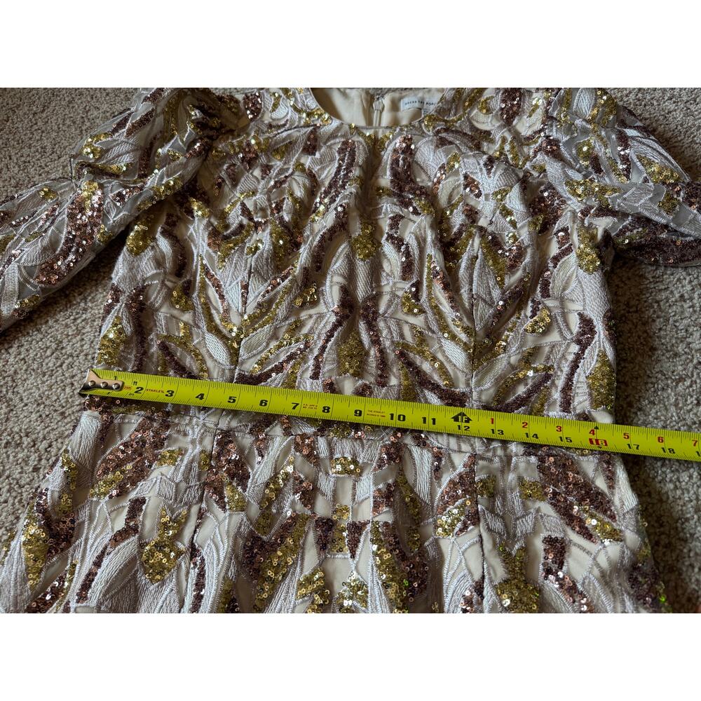 Sequin Fringe Mini Dress Flapper 1920s Great Gatsby Formal Embellished XXL - Picture 4 of 8